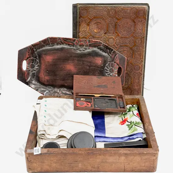 Qty of Assorted Linen and Wood Ware Etc.