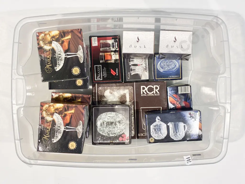 Qty of Assorted Boxed Glassware and Crystal Image 1++