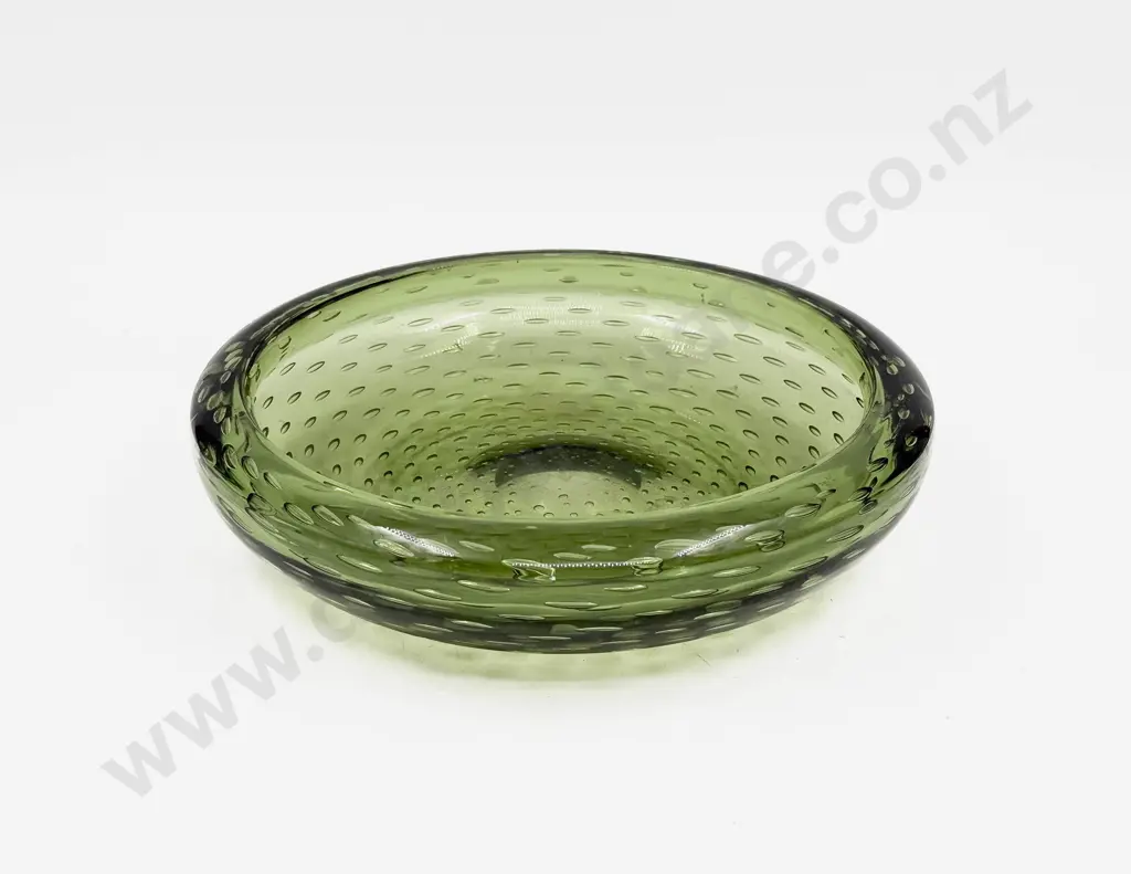 white Fires Heavy Art Glass Bowl Image 1++