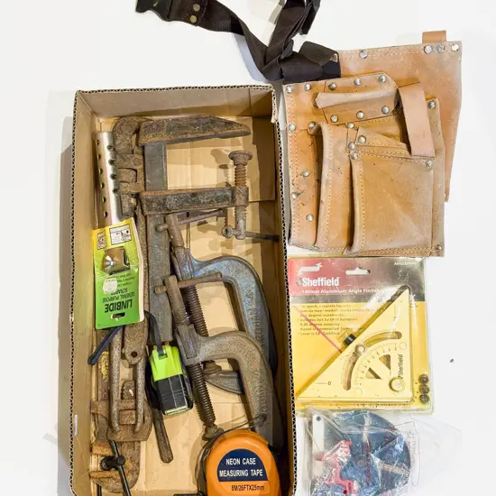 Box of Assorted Vintage Tool and Accessories Etc