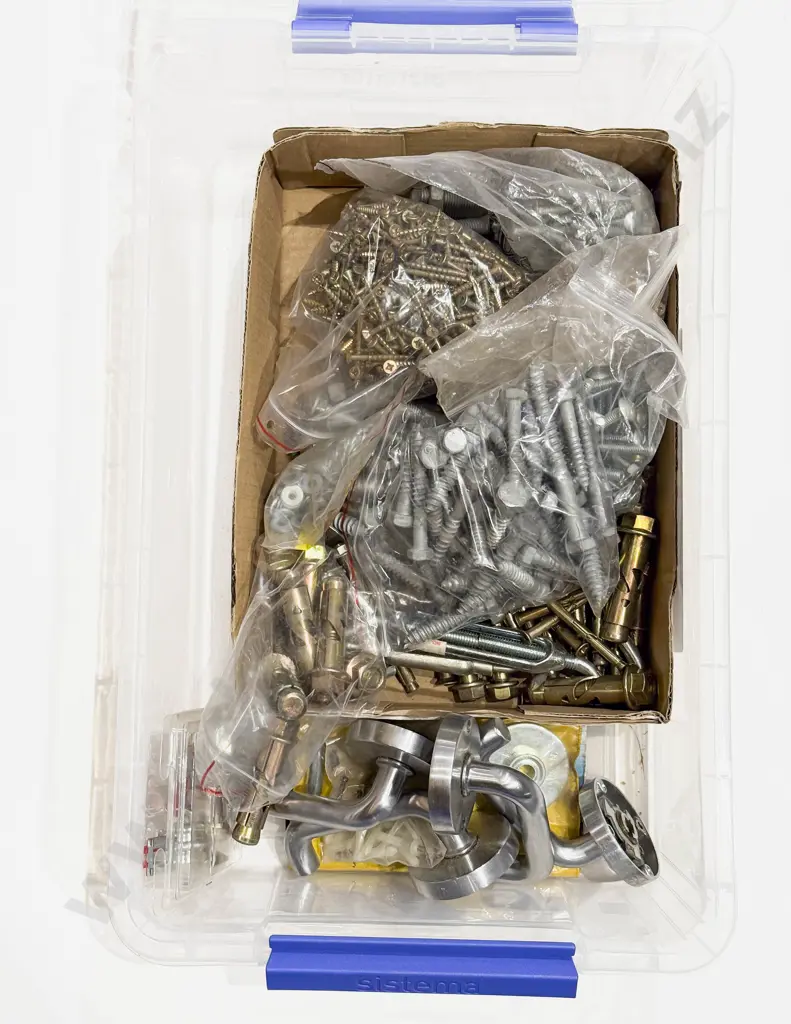 Qty of Assorted Screws Bolts Door Handles Etc. Image 1++