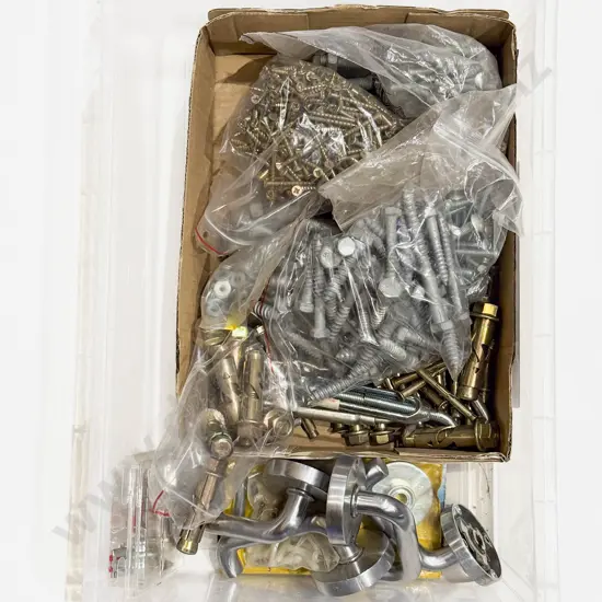 Qty of Assorted Screws Bolts Door Handles Etc.