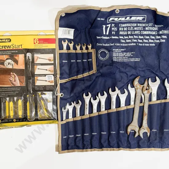 Stanley Screwdriver Set Together with Seventeen Piece Wrench Set