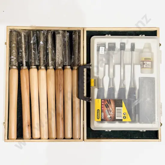 Cased Stanley Chisel Set Together with Other Chisel Set