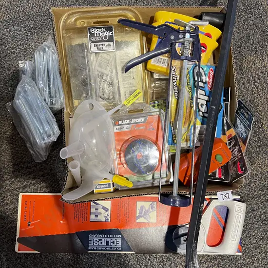 Box Qty of Assorted Tools and Accessories