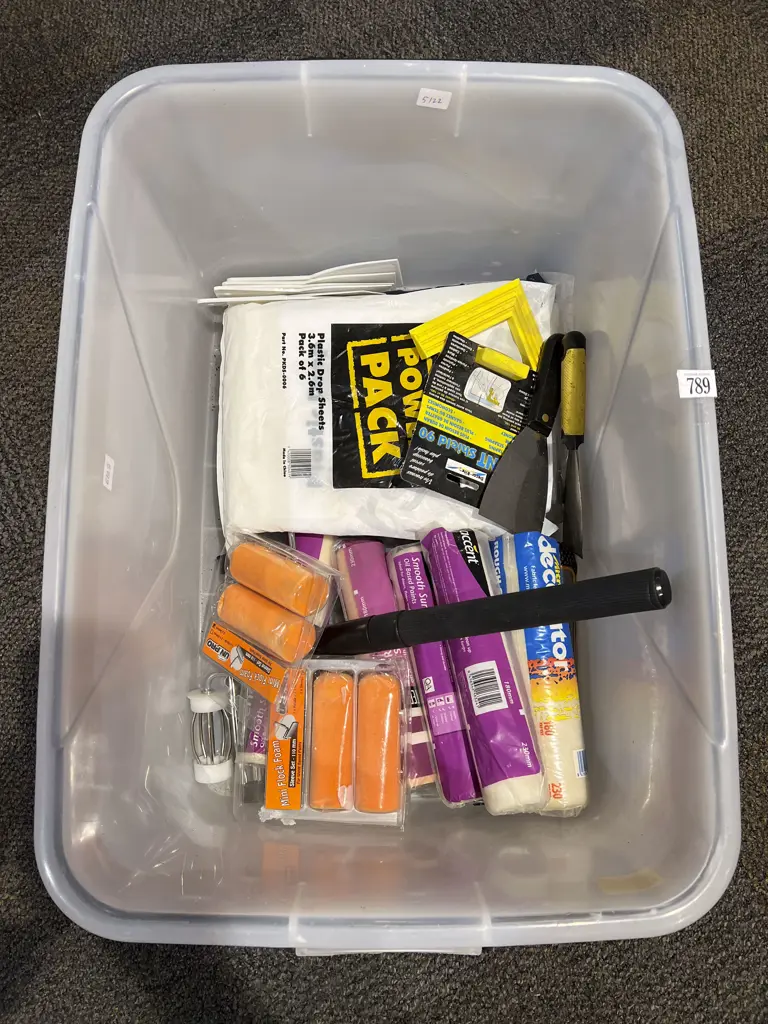 Box Qty of Assorted Painting Accessories Including New Rolle Etc. Image 1++