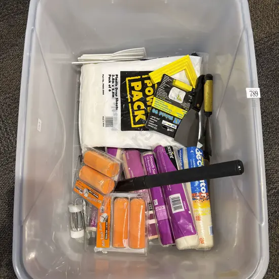 Box Qty of Assorted Painting Accessories Including New Rolle Etc.
