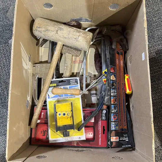 Box Qty of Assorted Tools and Accessories