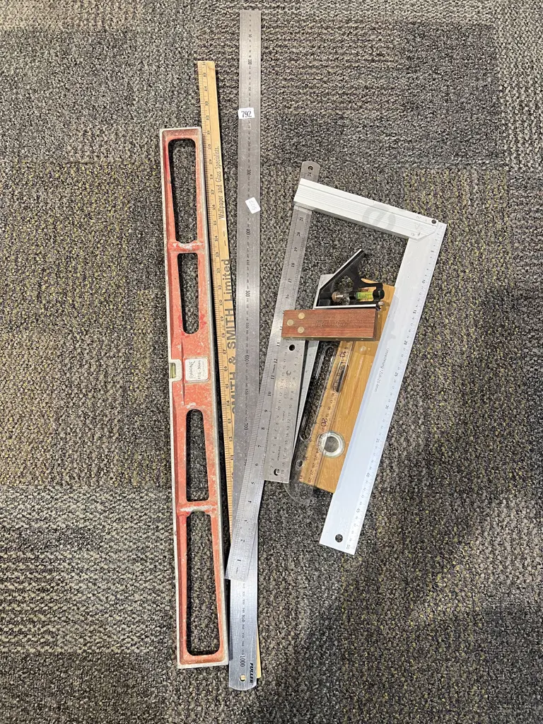 Qty of Assorted Rulers and Spirit Levels Etc Image 1++