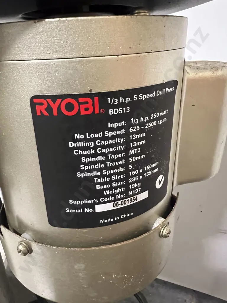 Ryobi 5 Speed Bench Drill Press Image 1++