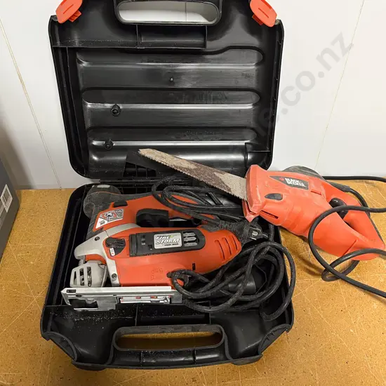 Black and Decker Wirestorm Electric Jigsaw and Electric Hand Saw