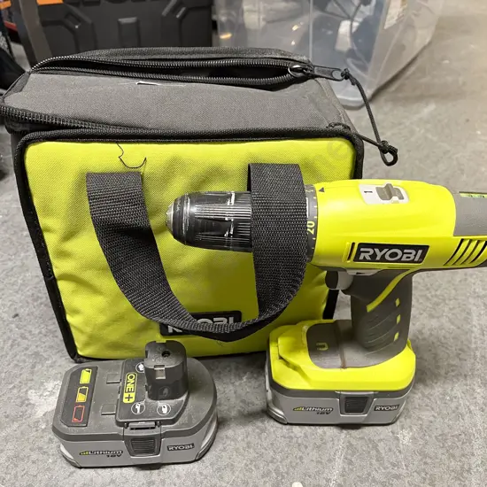 Ryobi Cordless Drill with Carry Case and Additional Battery Pack