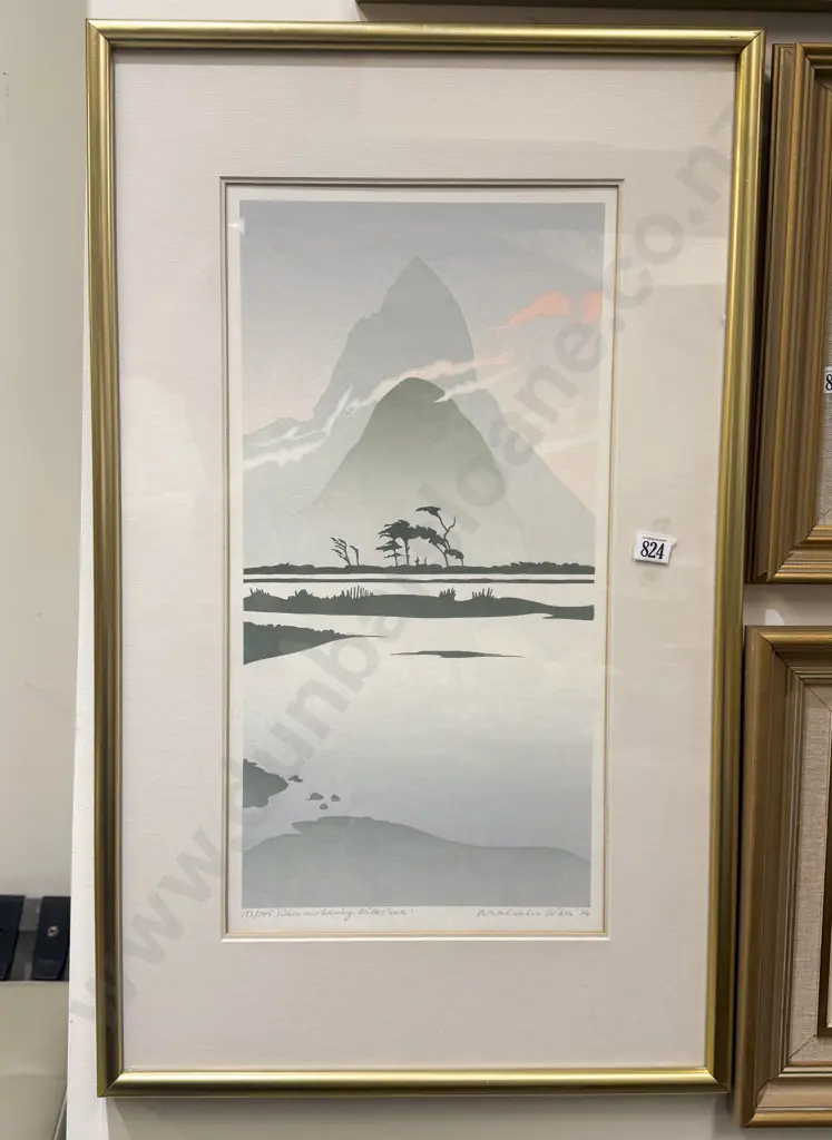 Malcolm Warr - Summer Evening Miter Peak Limited Edition Print Image 1++