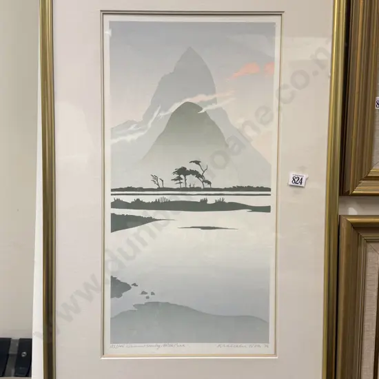 Malcolm Warr - Summer Evening Miter Peak Limited Edition Print