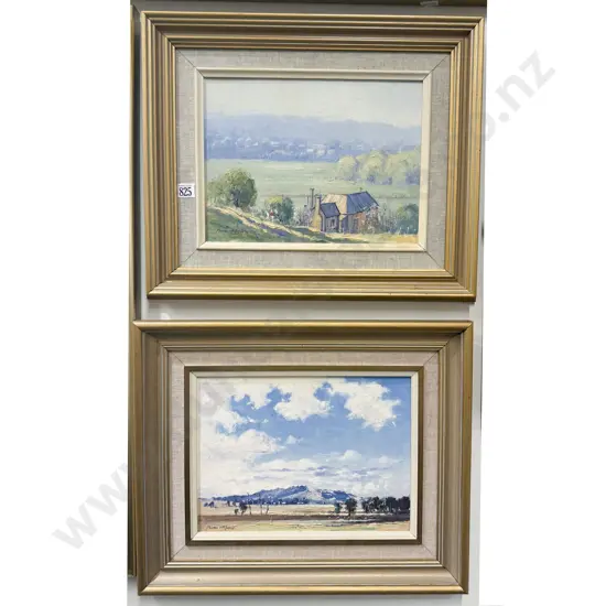 Two Landscapes by Michael McCarthy (Ireland/Australia) Oil on Board