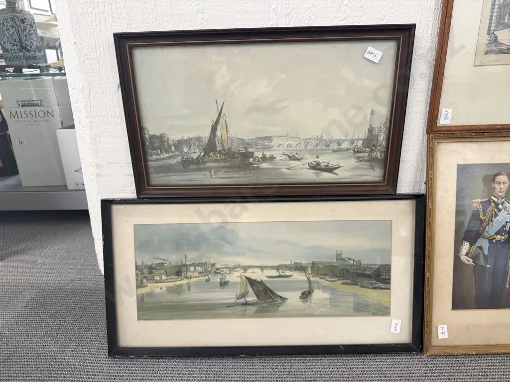 Small Etching and Three Assorted Prints Image 1++