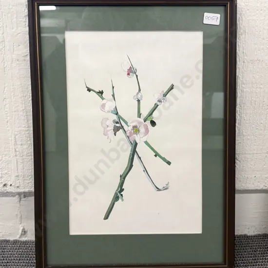 Anne Perkinson - Japonica Pink - Gouache & Ink
