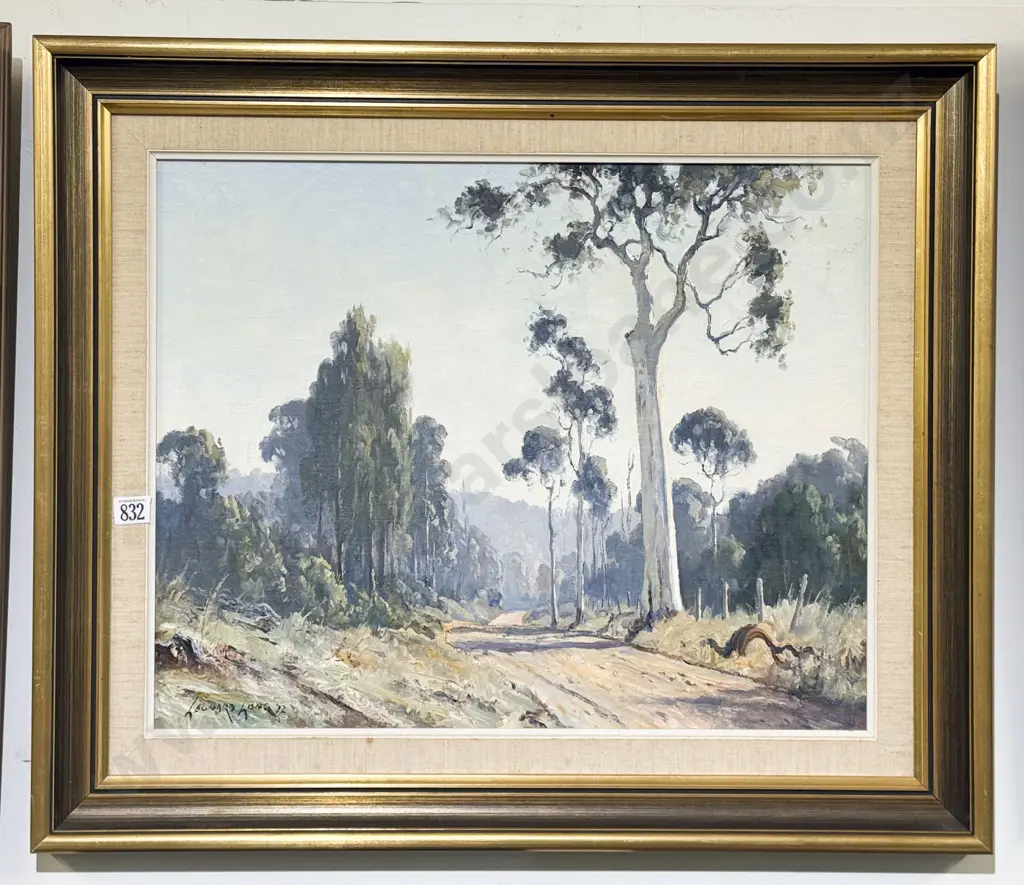 Leonard Long (Australia 1911-2013) - "Road to Bamarang" Oil on Board Image 1++