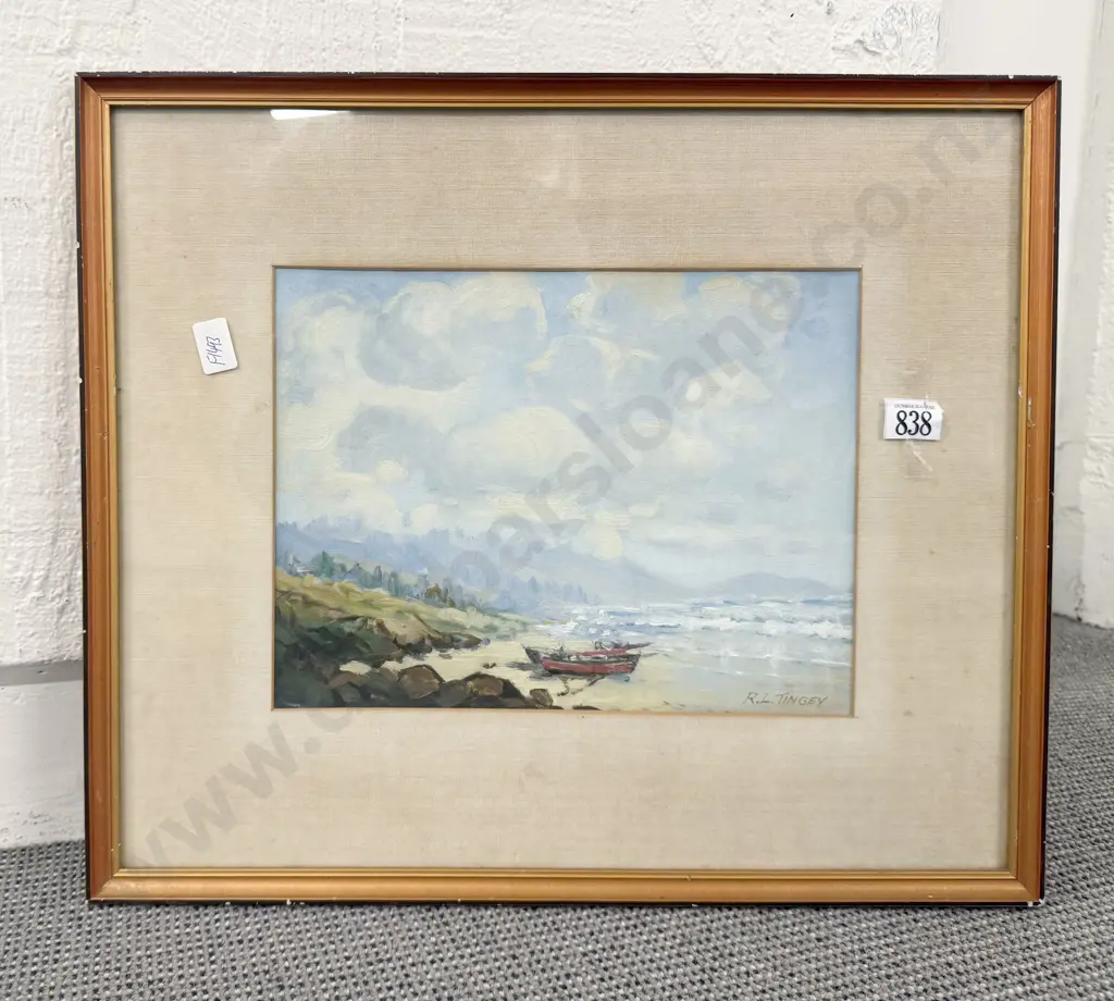 Richard .L Tingey, Coastal Study With Small Boats Image 1++