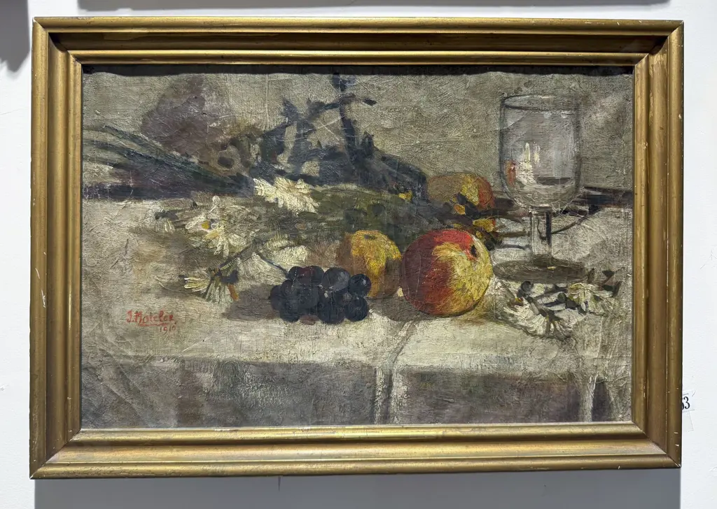 J.Moteler - "Still Life"- Oil On Canvas Image 1++