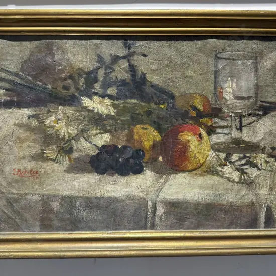 J.Moteler - "Still Life"- Oil On Canvas