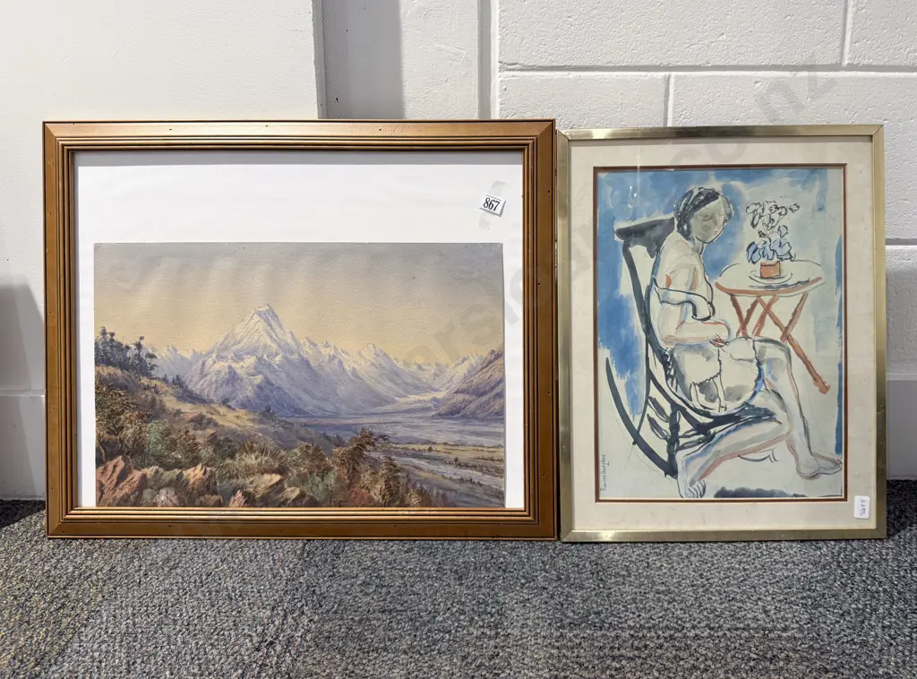 Francis Hodgkins Print Together with E.A Chapman Watercolour Image 1++