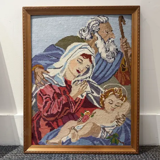 Framed Religious Tapestry