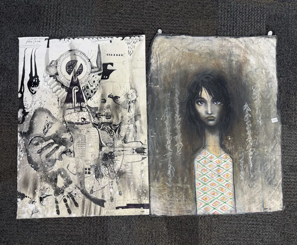 Two Assorted Unframed Works Image 1++