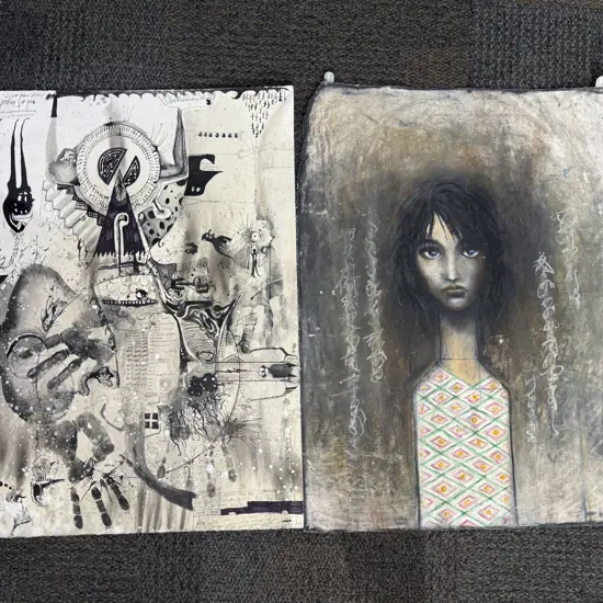 Two Assorted Unframed Works