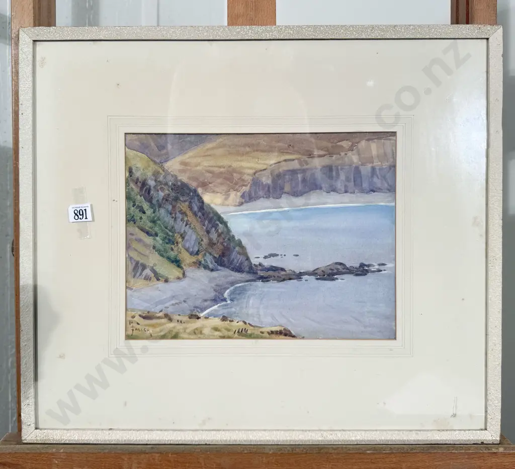 Nugent Welch - "Oteronga Bay" Watercolour Image 1++