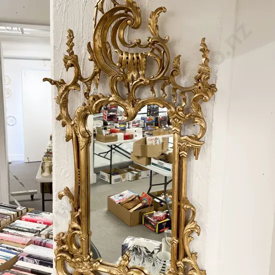 Chippendale Style Gilt Wall Mirror