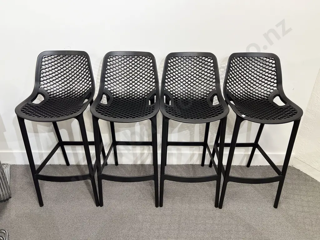 Four Siesta Air Bar Stools (Black) Image 1++