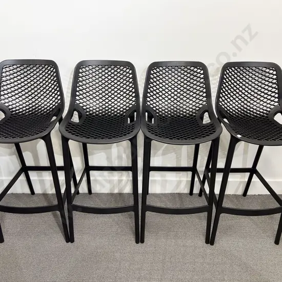 Four Siesta Air Bar Stools (Black)