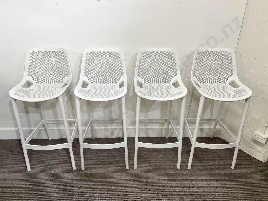 Four Siesta Air Bar Stools (White) Image 1++