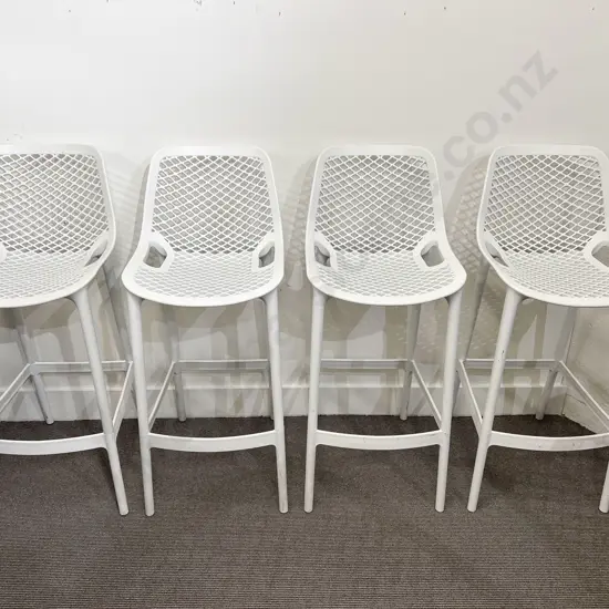 Four Siesta Air Bar Stools (White)
