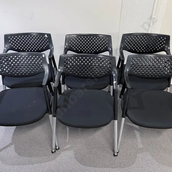 Six Bitra Designed Modern Arm Chairs
