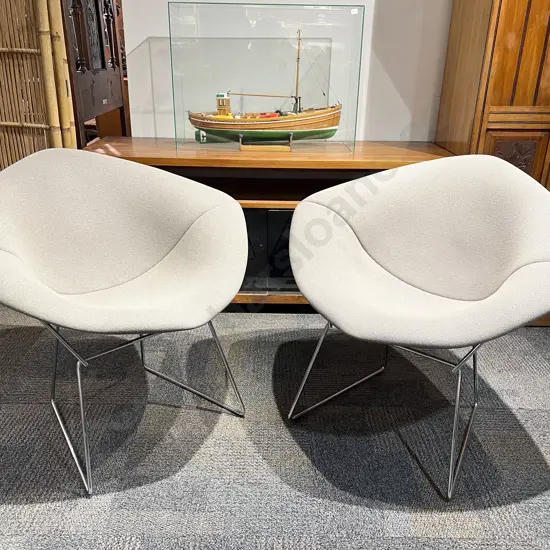 Pair of Bertoia Diamond Chairs By Knoll