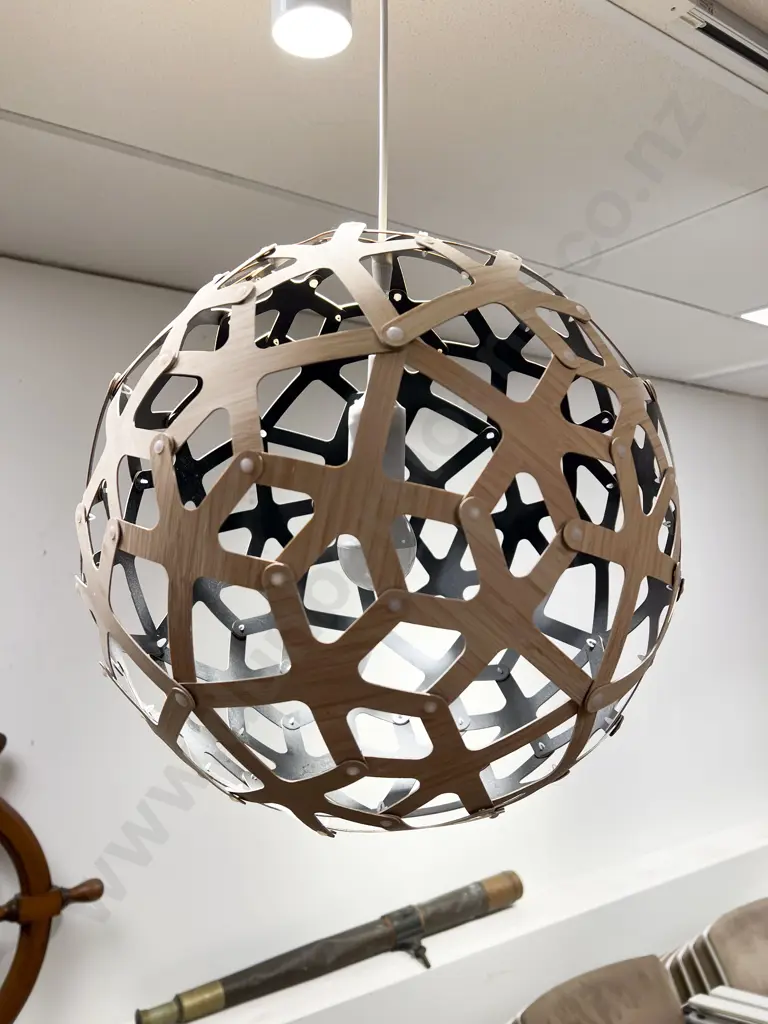 David Trubridge Coral Pendant Light with Black Interior Image 1++
