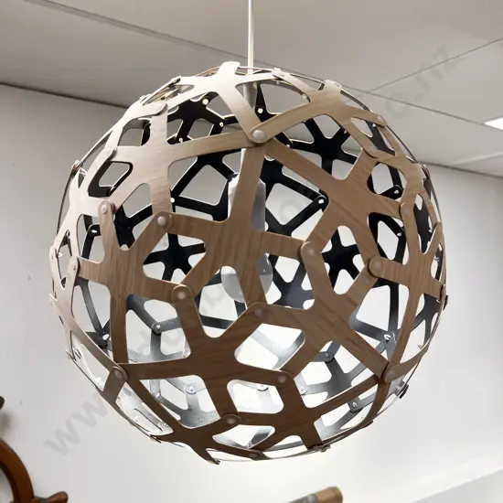 David Trubridge Coral Pendant Light with Black Interior