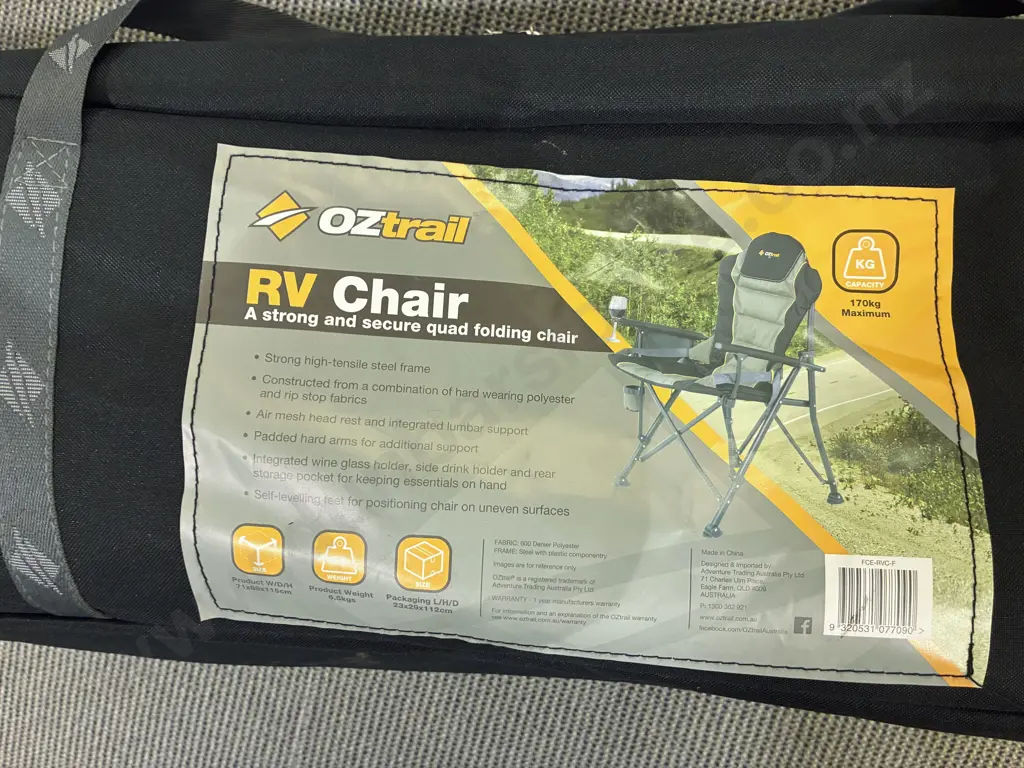 Oztrrail RV Chair and Pair of Oztrail Folding Chairs Image 1++