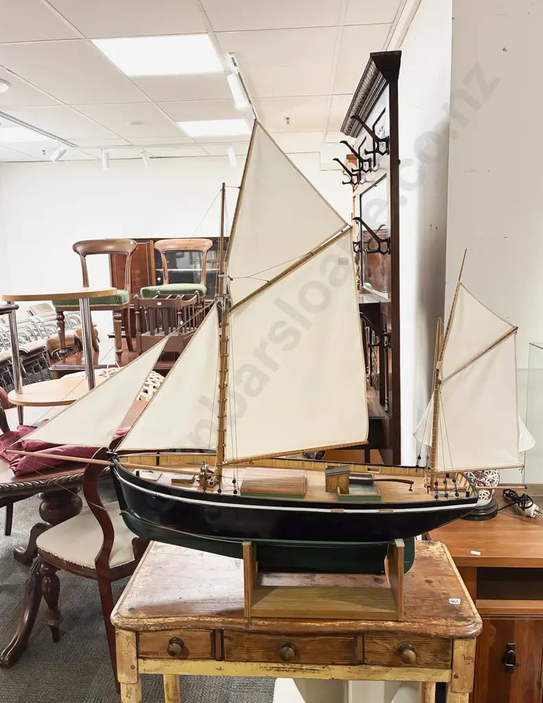 Model Sailing Boat on Stand Image 1++