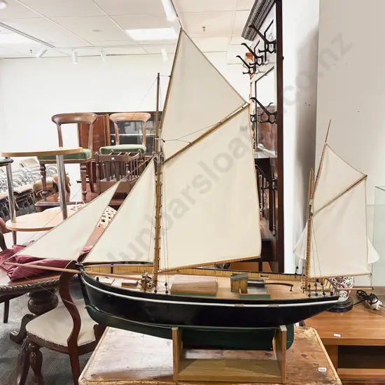 Model Sailing Boat on Stand