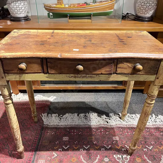 Victorian Country Painted Pine Side Table