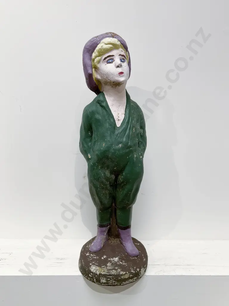 Painted Concrete Figural Garden Ornament Image 1++