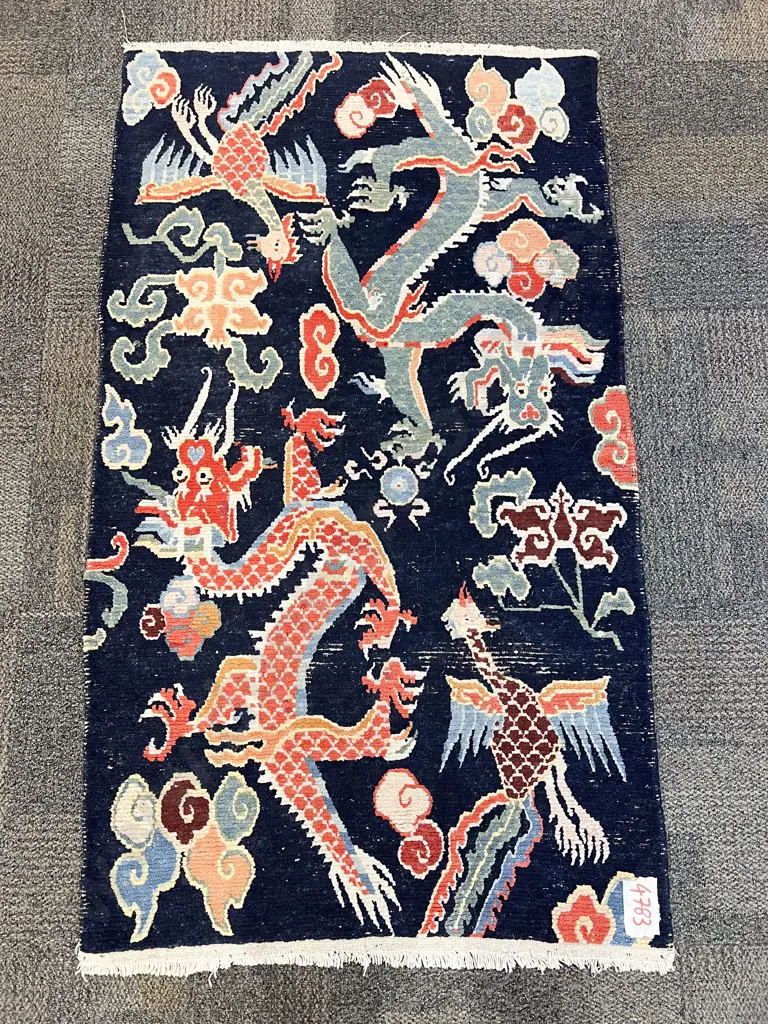 Mongolian Vintage Floor Rug Image 1++