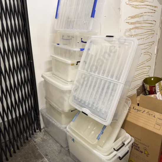 Qty of Assorted Storage Tubs