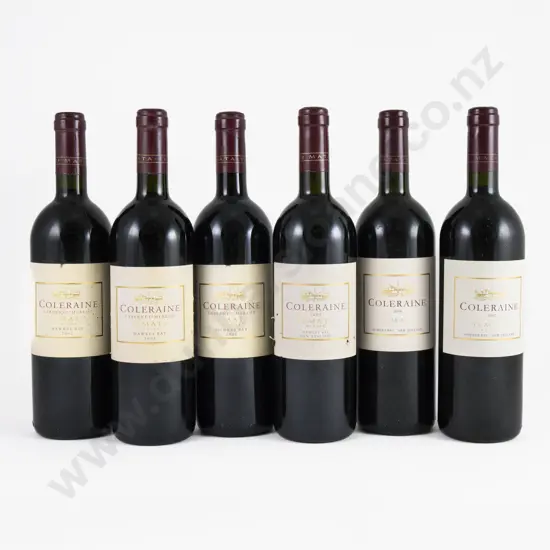 6 Bottles NZ 2002 - 2007 Te Mata Coleraine