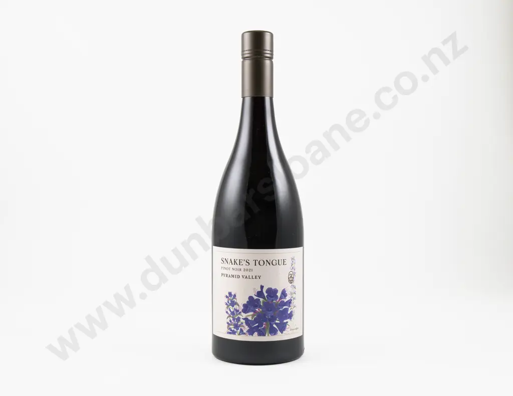 1 Bottle NZ 2021 Snake's Tongue Pyramid Valley Pinot Noir Image 1++