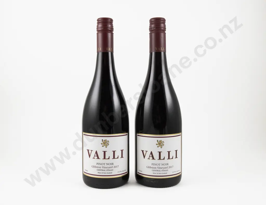 2 Bottles NZ 2017 Valli Gibbston Vineyards Pinot Noir Image 1++