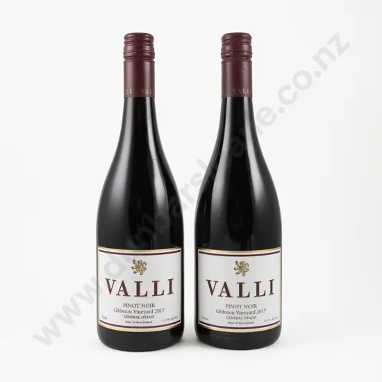 2 Bottles NZ 2017 Valli Gibbston Vineyards Pinot Noir